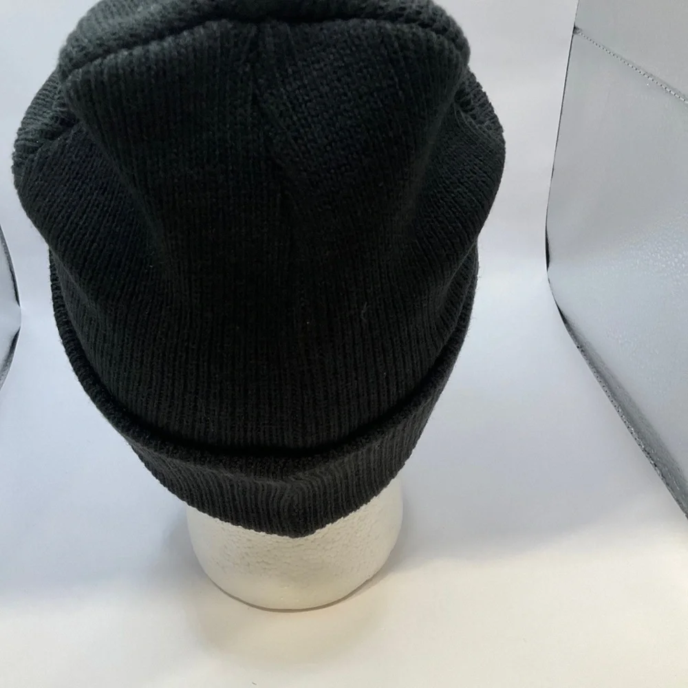 Victoria Secret Pink Black‎ Ribbed Beanie New In Package